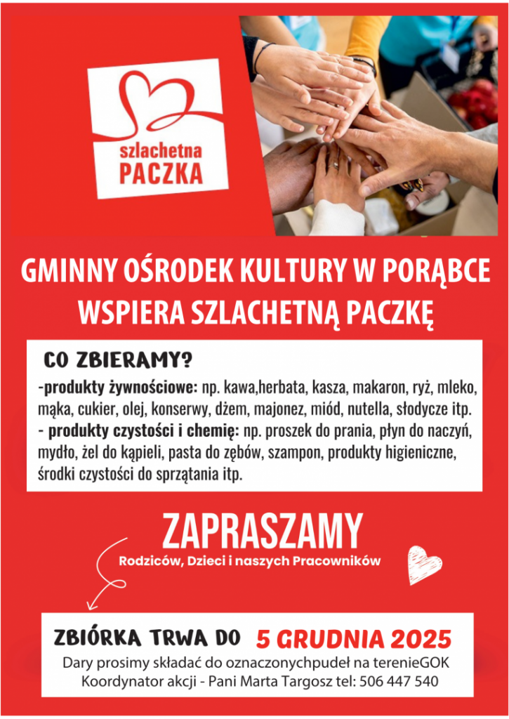 Zbiórka darów na Szlachetną Paczkę w naszej gminie